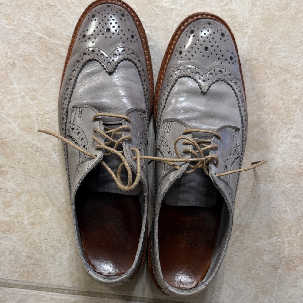 Allen Edmonds Gray Leather Oxfords